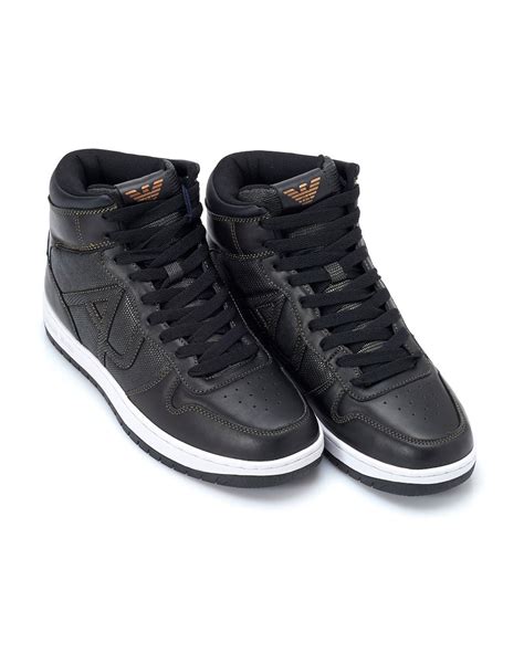 high top armani sneakers